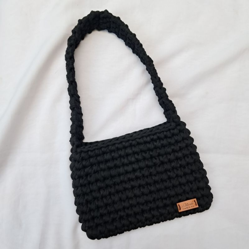 Bolsa Tiffany de Ombro em Crochê Modelo Moderno "estilo gringa" baguete