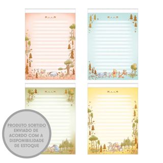 Bloco papel de carta personagens Tilibra 50 folhas em Oferta na Shopee