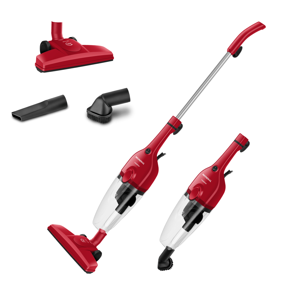 Aspirador de Pó Vertical e Portátil Mondial Turbo Cycle 1500W Vermelho 127V - AP-40-R em Oferta na Shopee