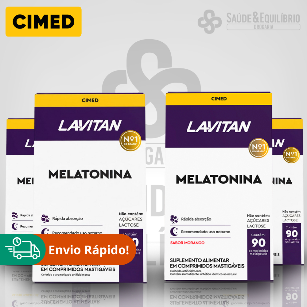 Melatonina Lavitan Mastigáveis Sabor Maracujá – Sono – Zero Açúcar – Cimed 90 Comprimidos em Oferta na Shopee