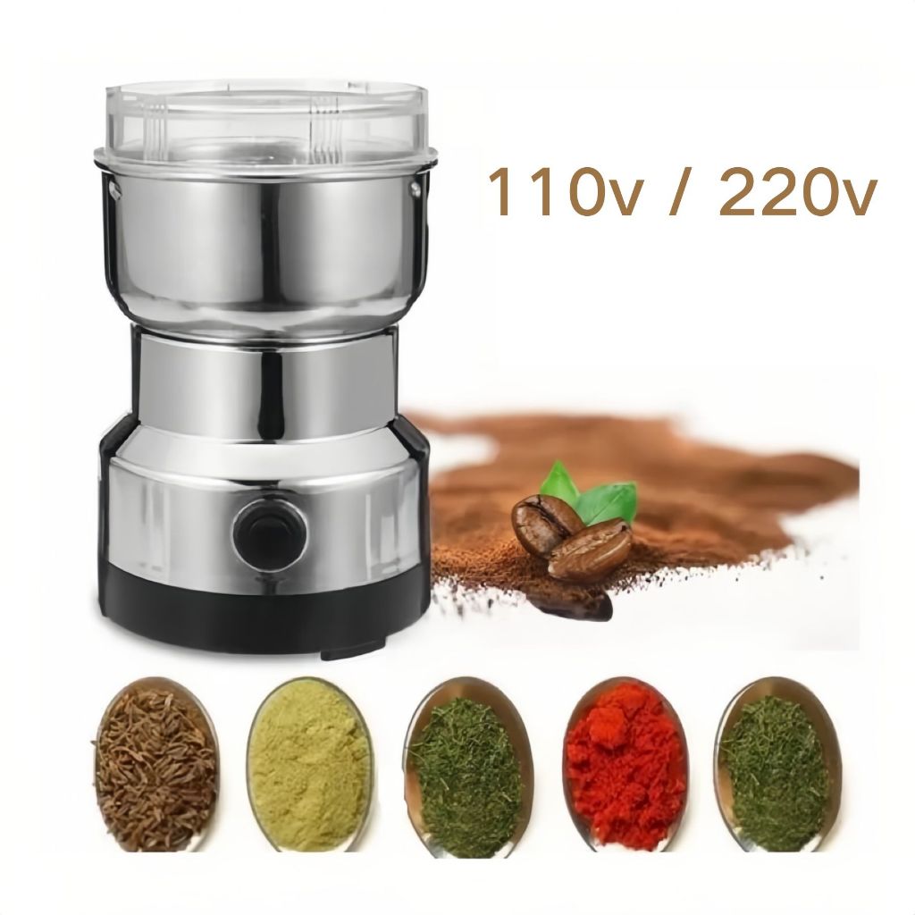 Imagem Moedor De Café Grão Sementes Elétrico Inox Portátil 110v / 220v