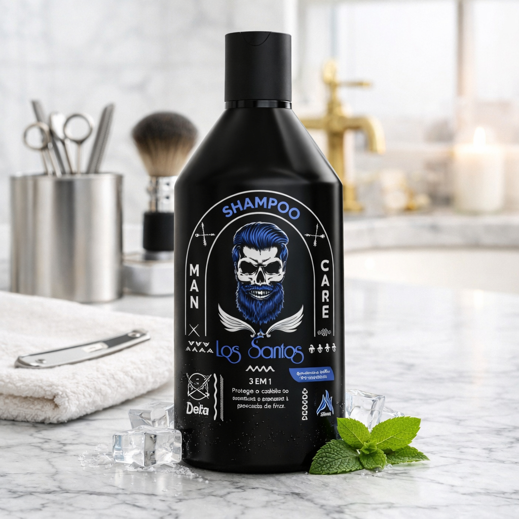 Shampoo 3 em 1 Cabelo Barba e Corpo Los Santos 250ml Detra Hair Linha Masculina Homem