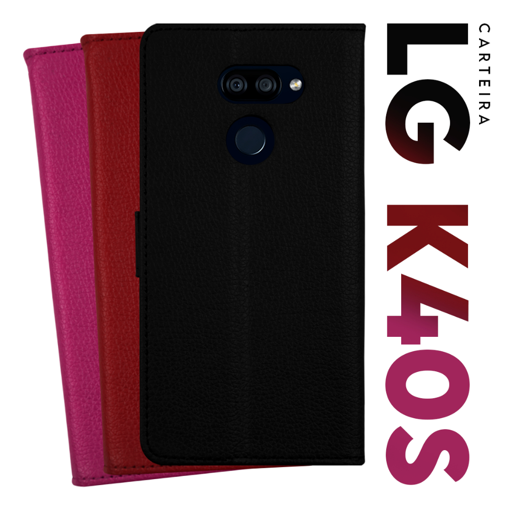 Capa Capinha Case Flip Carteira PRETA Lg K40s LMX430BMW (Tela 6.1) em Oferta na Shopee
