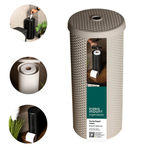 Porta Papel Higiênico Línea Bege 3 rolos Paramount Suporte Para Papel Higiênico de Chão Banheiro em Oferta na Shopee
