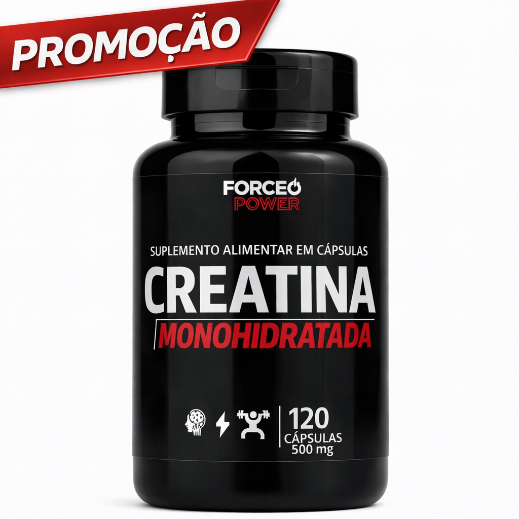 Creatina Monohidratada ORIGINAL 120 cápsulas Academia Musculação Fitness Massa Magra