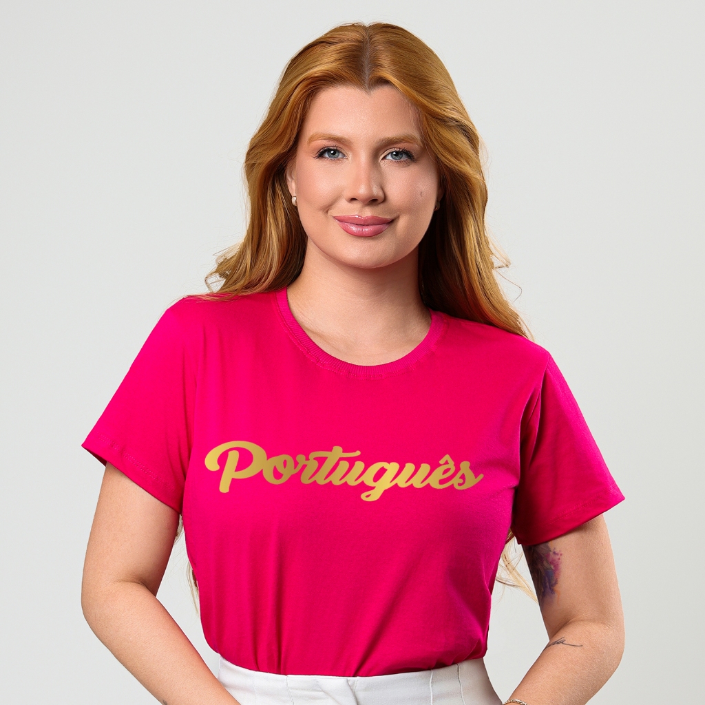 Blusa Rosa de Algodão Para Escola - Professora, Pedagogia, Educação e Matérias
