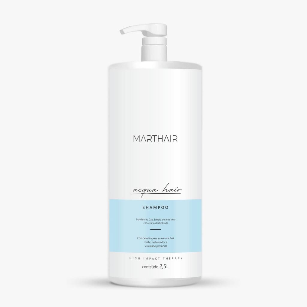 Shampoo Hidratante 2,5L Marthair Acqua Hair Hidratação Limpeza e Maciez em Oferta na Shopee