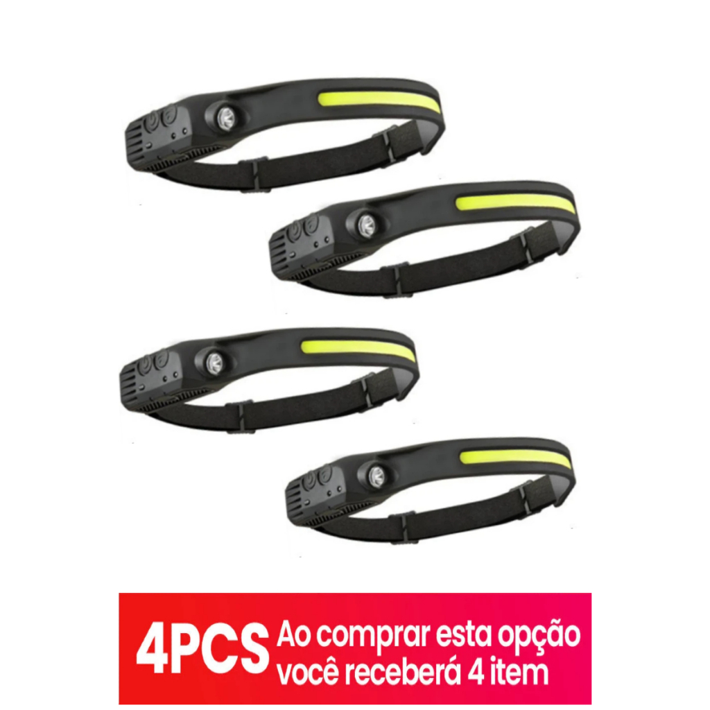 Lanterna De Cabeça Led Corpo Motion Recarregável Profissional Camping Com Usb HW15