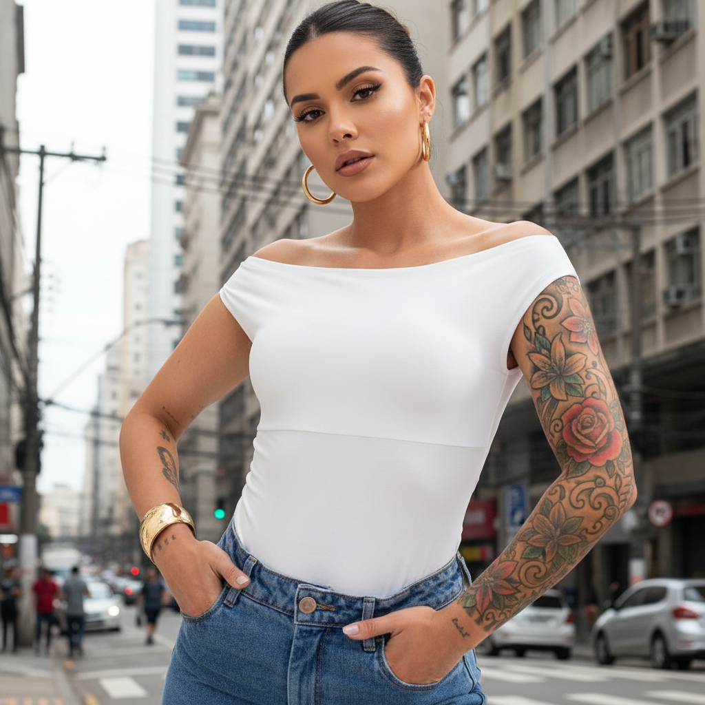 Blusa Suplex Premium Feminina Elegante Ombro a Ombro dia a dia Trabalho básica manguinha Ciganinha em Oferta na Shopee