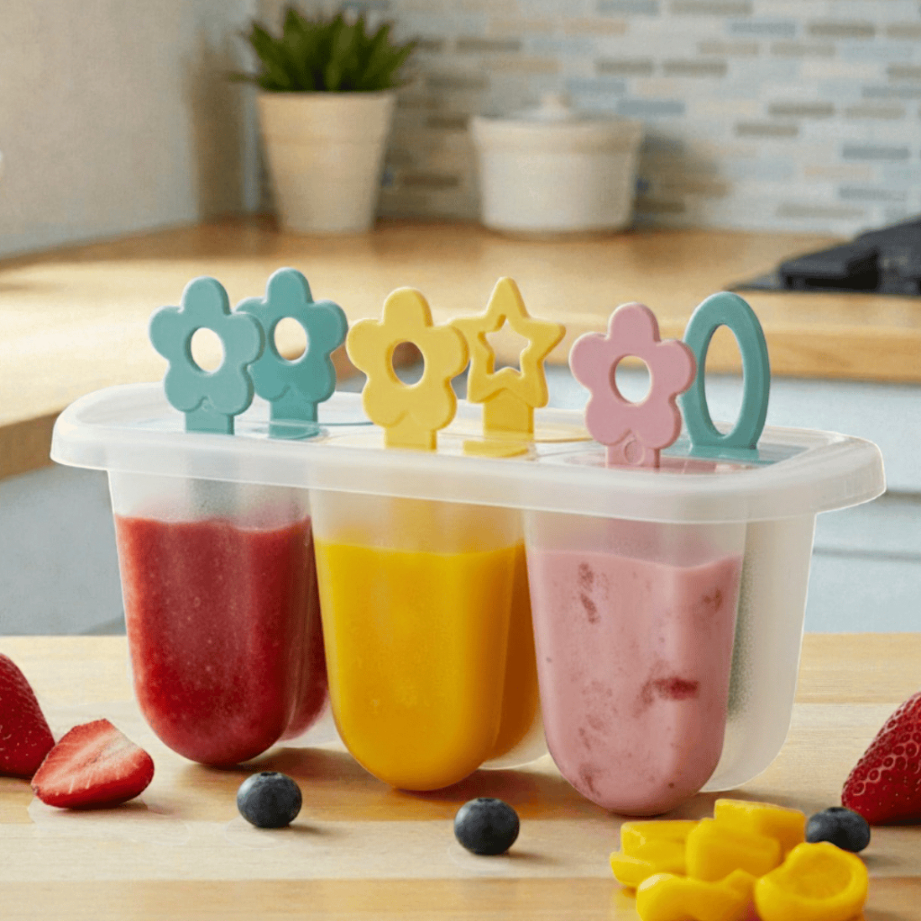 Forma de Picolé Infantil Sanremo Original BPA Free 6 Cavidades com Palitos Coloridos em Oferta na Shopee