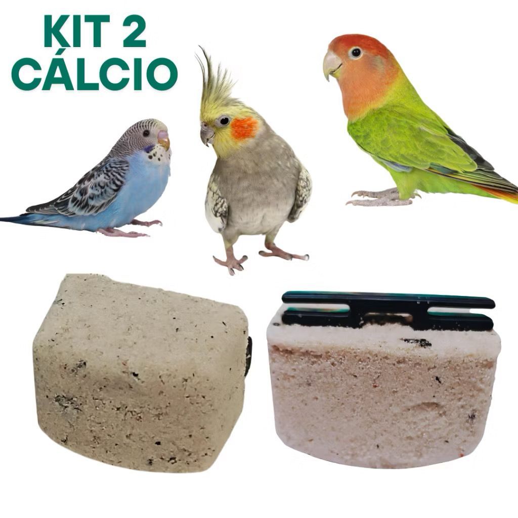 Kit 2 Pedras de Cálcio Suplemento Nutricional Calopsitas, Agapornis e Periquitos, gaiolas e viveiro em Oferta na Shopee