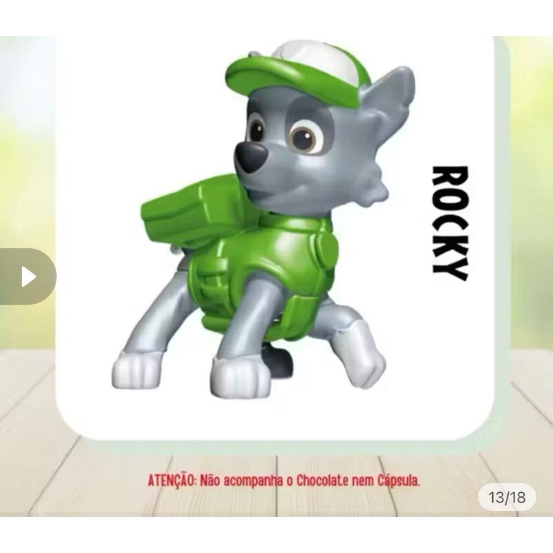 kinder Ovo Patrulha Canina- somente o brinquedo- Rock