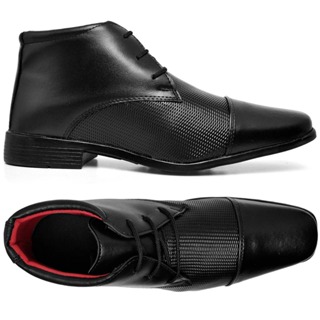 Bota Masculina Social Preto Marrom Couro Coturno Confortável Trabalho Festa Chukka Chelsea Oxford em Oferta na Shopee