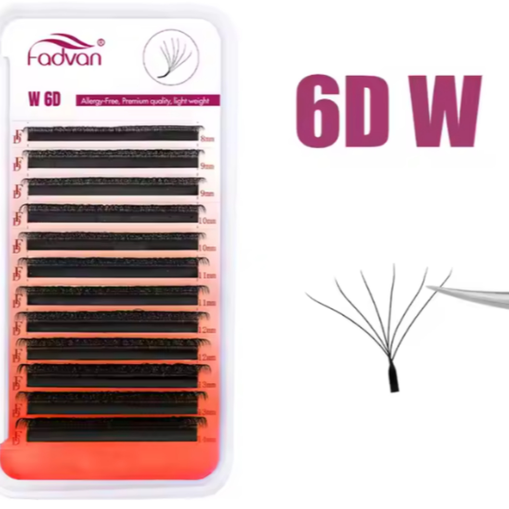 Cilios Fadvan Profissional Fio 6d W Preto Volume Egípcio Extensão De Cílios tamanhos variados