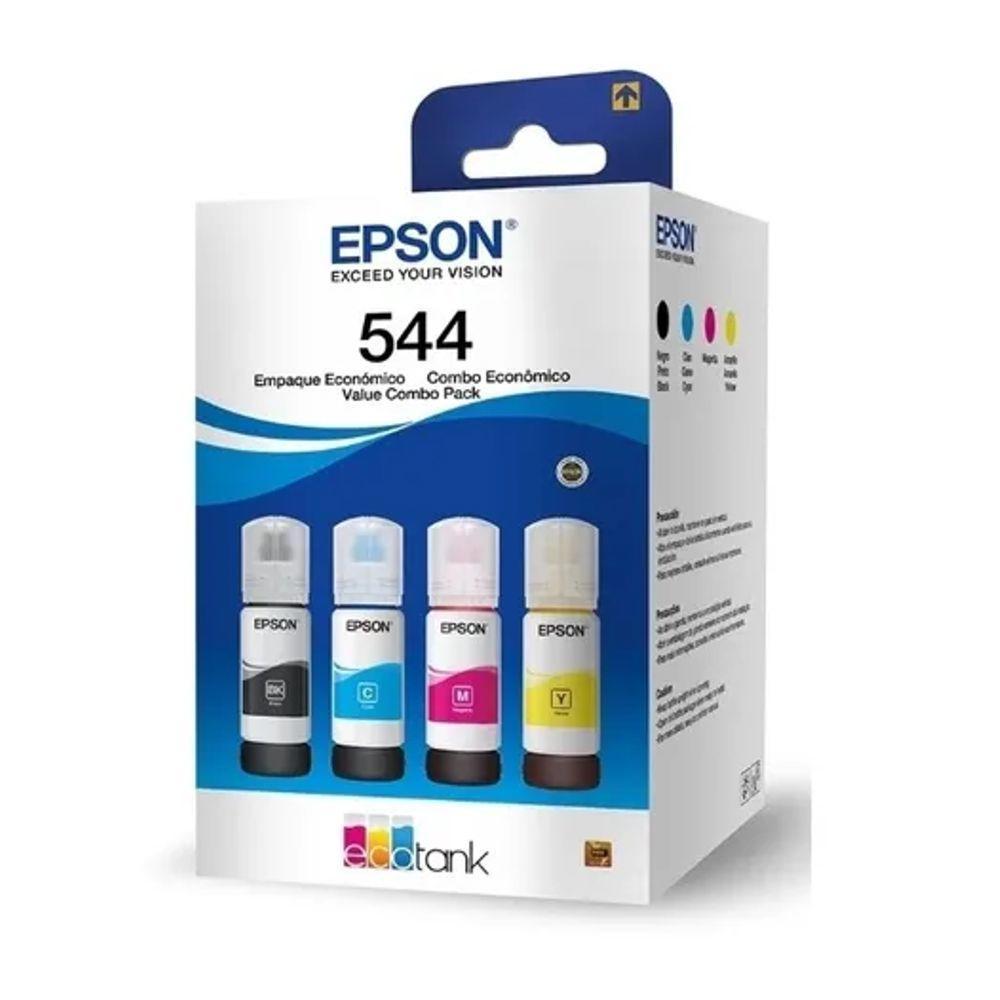 Imagem COMBO BOX COM 04 TINTAS USO EPSON T544 L3110 L3210 L3250 ORIGINAIS, SELADAS E LACRADAS,ORIGINAL