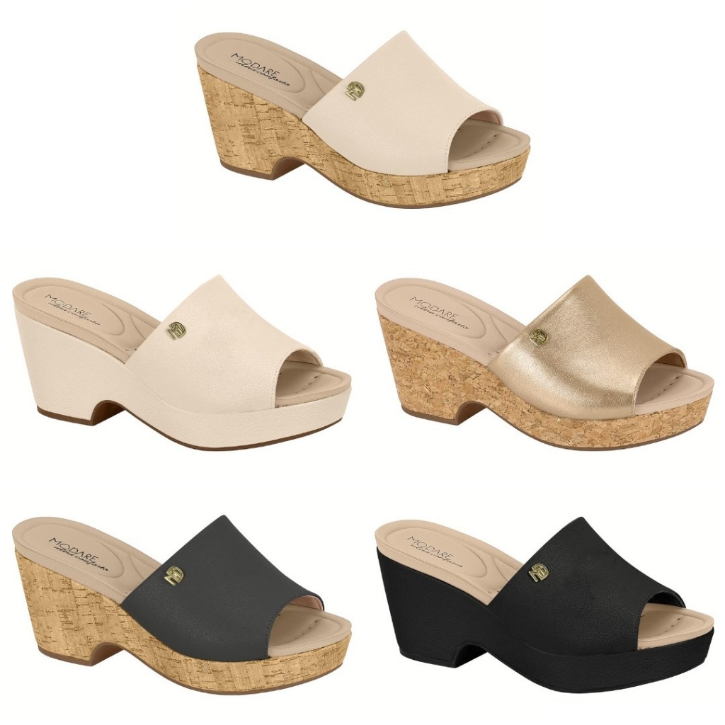 Tamanco Feminino Anabela Meia Pata Modare Ultraconforto 7137.123 em Oferta na Shopee