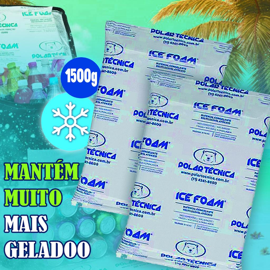 ICE FOAM 1500G GELO REUTILIZÁVEL POLAR TECNICA em Oferta na Shopee