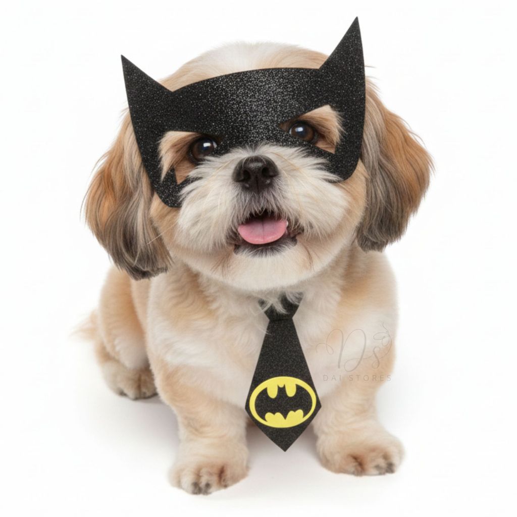 Fantasia super herói Pet Mascara e Gravata do Batman Roupa Roupinha de carnaval para Cachorro em Oferta na Shopee