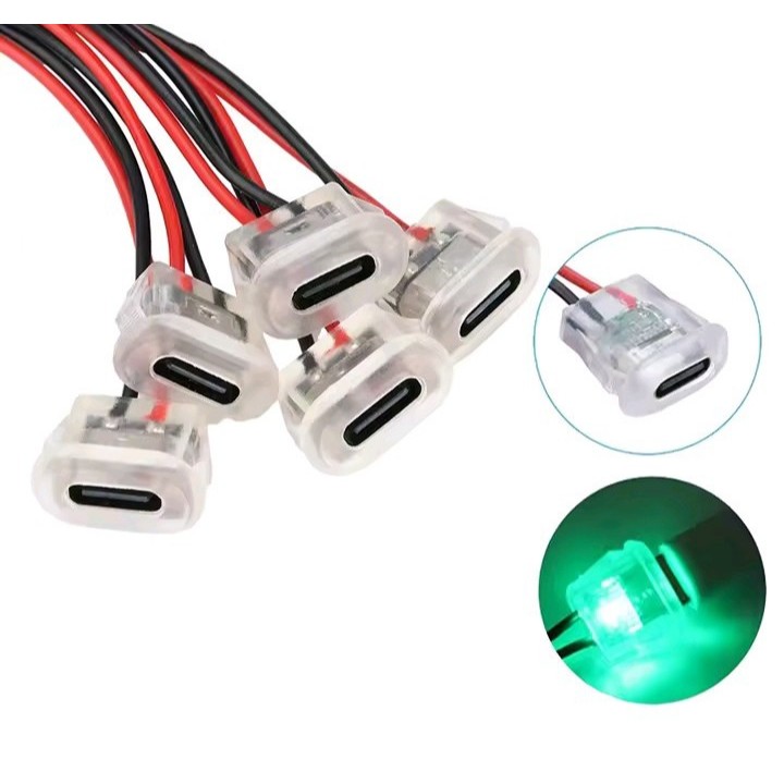 Adaptador Tipo C Femea  Com LED