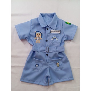 fantasia infantil macacão ursinho aviador em Oferta na Shopee