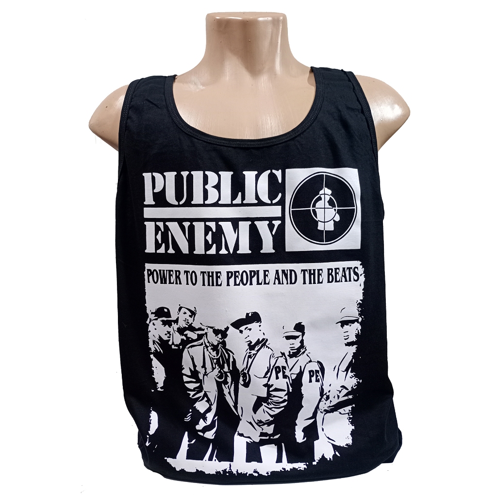 Camiseta Public Enemy Power To The People Regata. Rap Hiphop