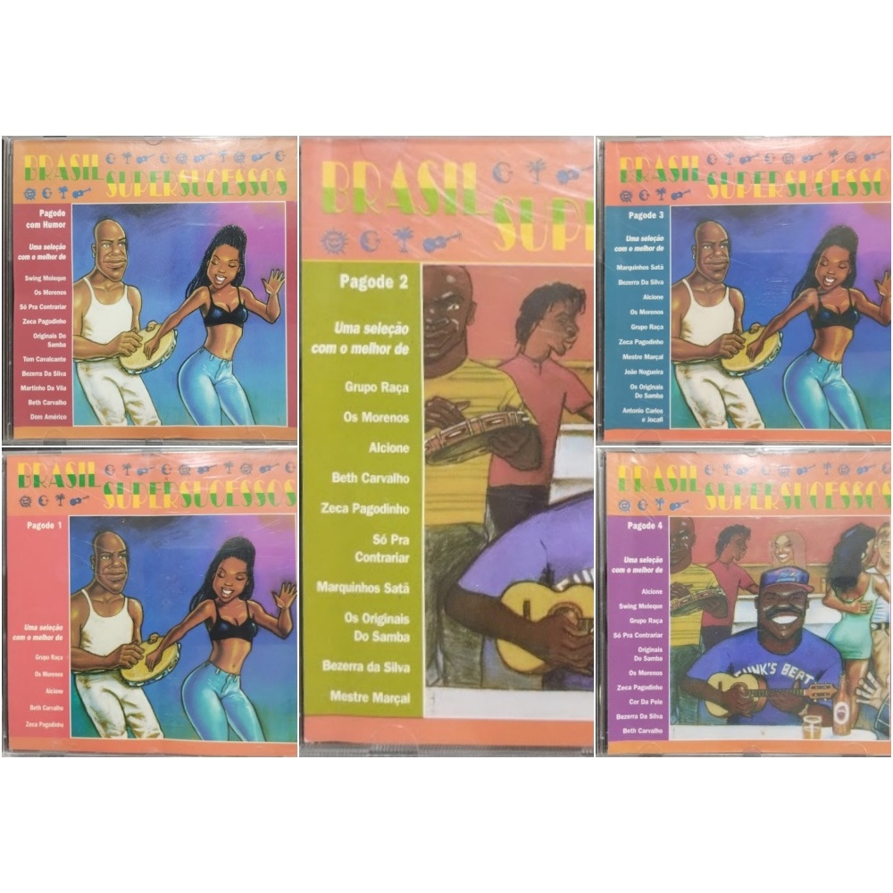 5 Cd Brasil Super Sucessos Pagode Com Humor, Os Morenos, Spc, Bezerra da Silva