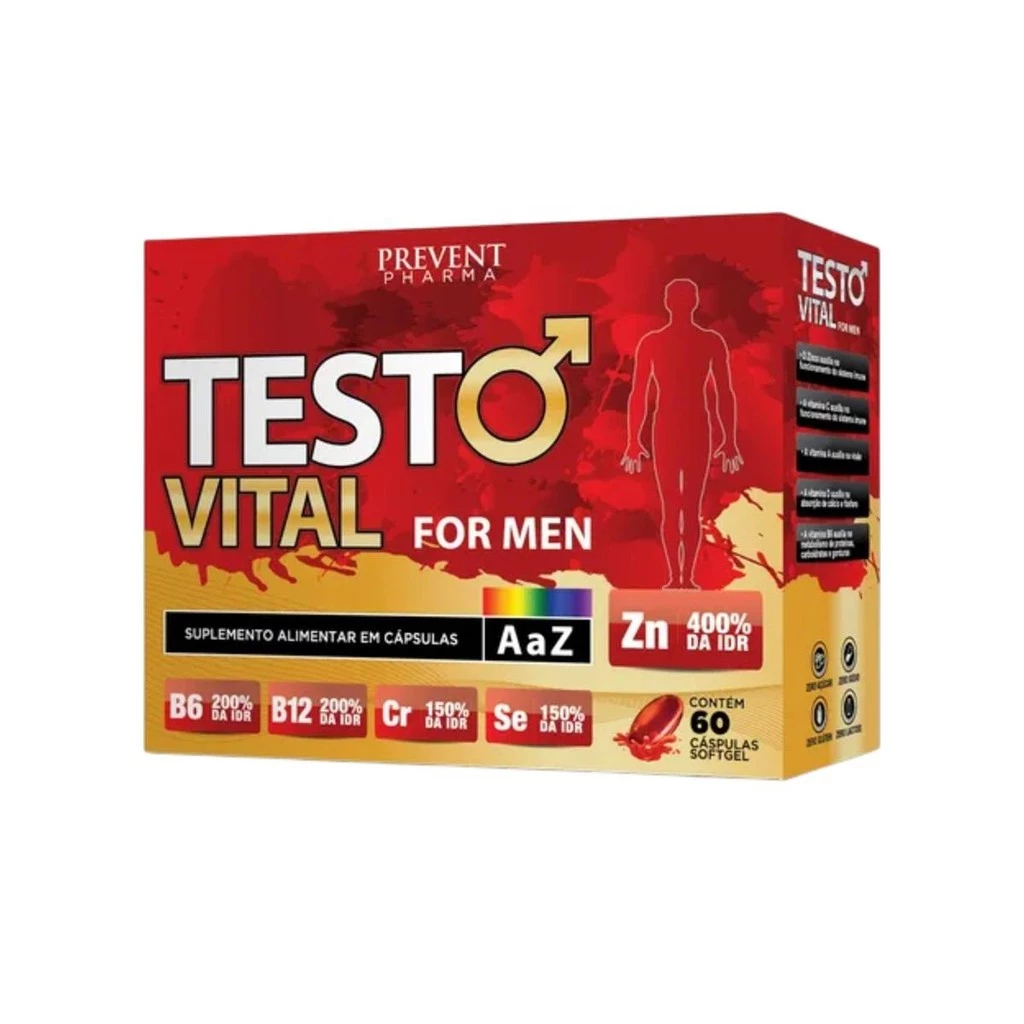 Suplemento Alimentar Testo Vital For Men 60 Cápsulas Em Gel