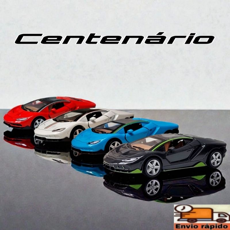 Miniatura de ferro Lamborghini Centenário Fricção Brinquedo Coleção Diecast