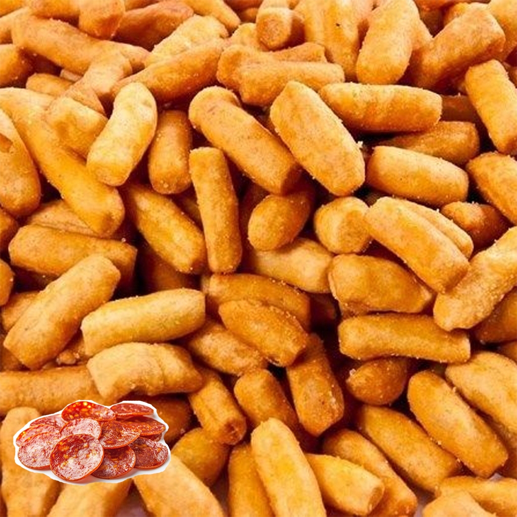 Salgadinho sabor Calabresa - 1 Kg Crocante e saboroso (Levemente Apimentado) em Oferta na Shopee