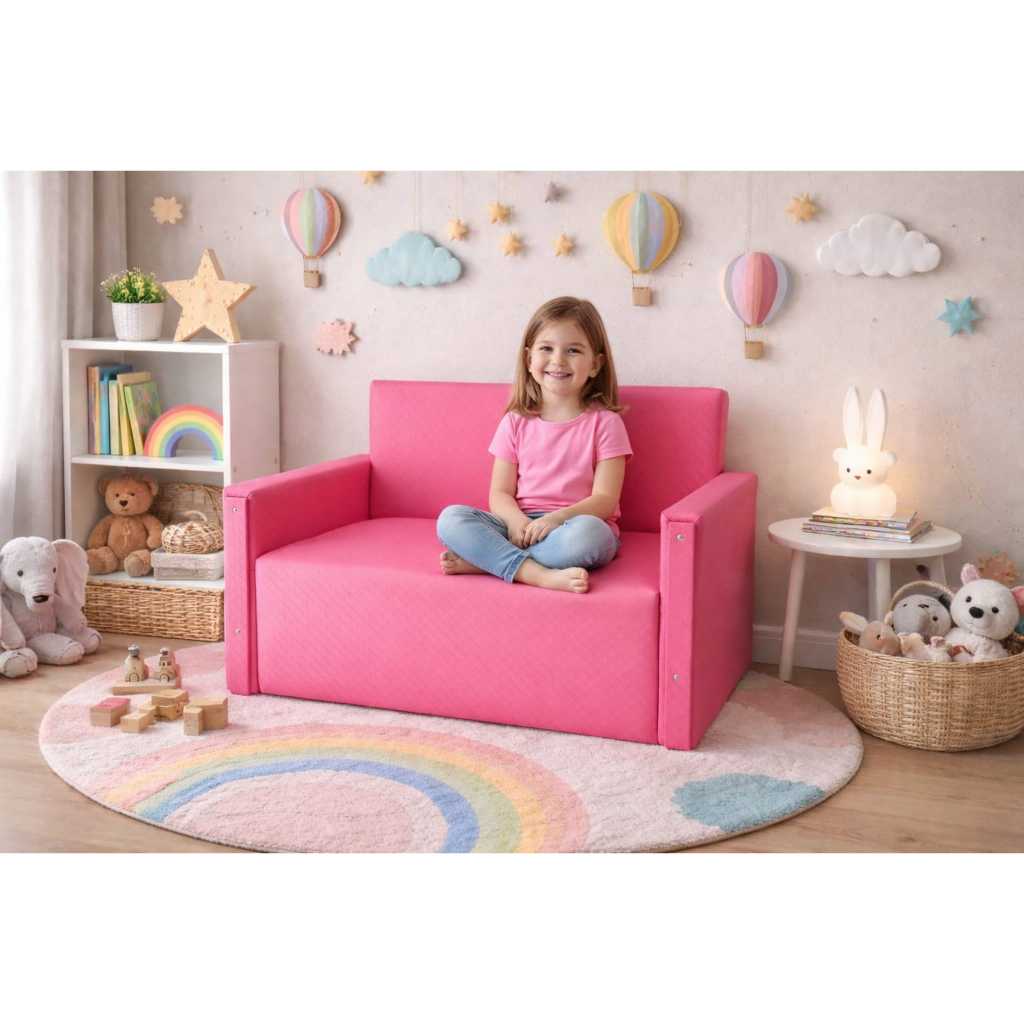 Sofá poltrona sob medida de 4 a 8 anos 2 lugares  para crianças meninos e meninas