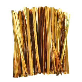 Amarrilho Fecho Lacre Metalizado Dourado 11cm 100 Unidades em Oferta na Shopee