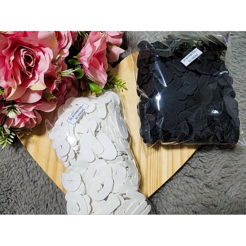 kits 10 alfabetos em EVA + 10 jogos de vogais (310 letras) 3cm em Oferta na Shopee