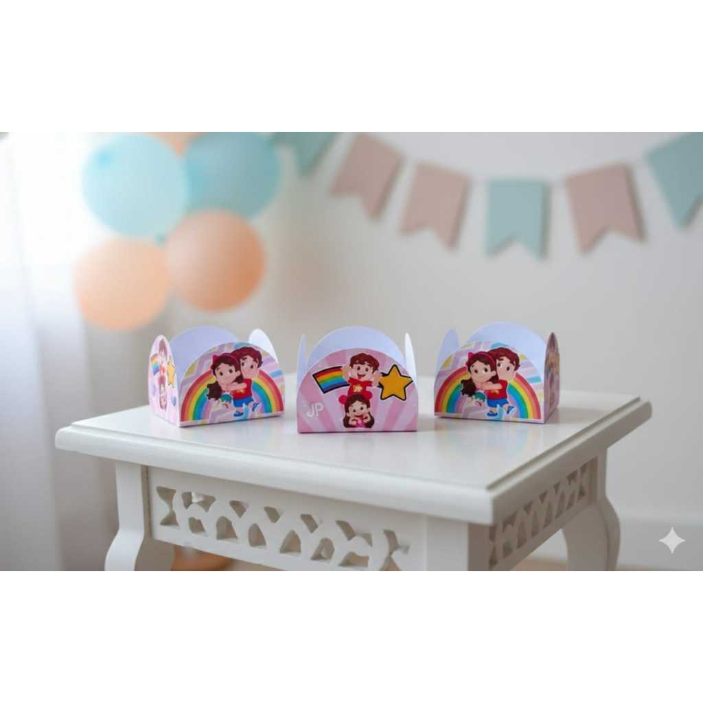 Envio Rapido-Forminha de docinhos personalizada Maria clarta e JP festa infantil qualquer tema| lembrancinha aniversário