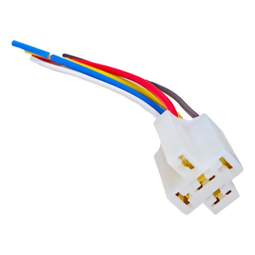 Chicote Conector Rele Auxiliar 4/5 Pinos - Alta Qualidade, Fio 1,5mm, Comprimento 15cm