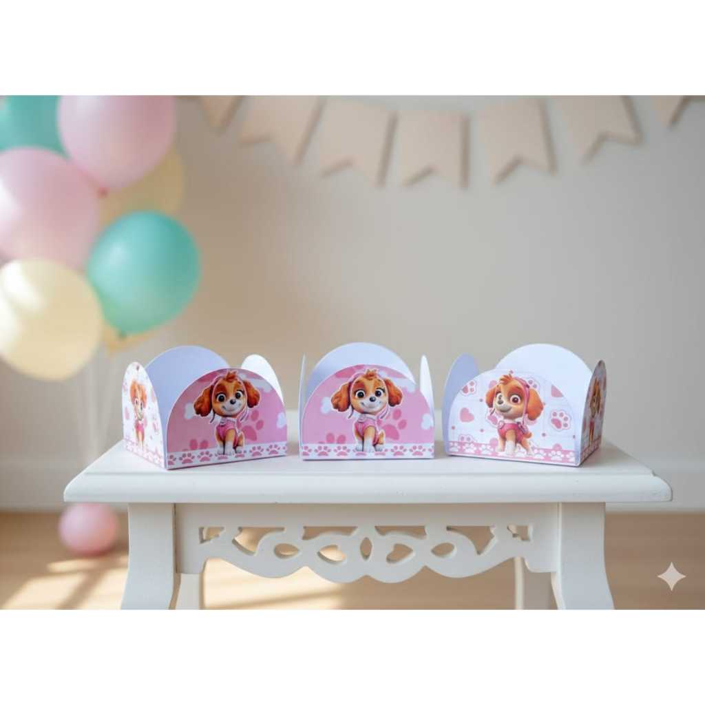 Envio Rapido-Forminha de docinhos personalizada Skye| Patrulha festa infantil qualquer tema| lembrancinha aniversário