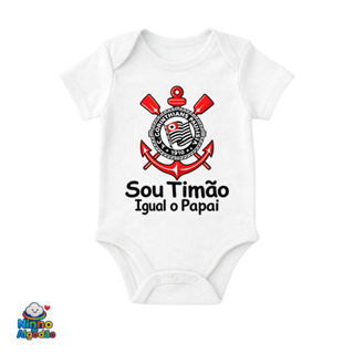 Body Bebê Corinthians Timão - Conforto e Exclusividade em 100% algodão em Oferta na Shopee