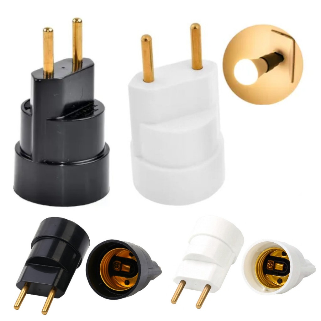 Bocal Adaptador Para Tomada Soquete E27 Termoplástico em Oferta na Shopee