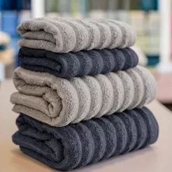 Jogo de Toalha de Banho 100% Algodão 4 Peças Gigante Grossa Excelente Absorção Banhão Habitat Wave