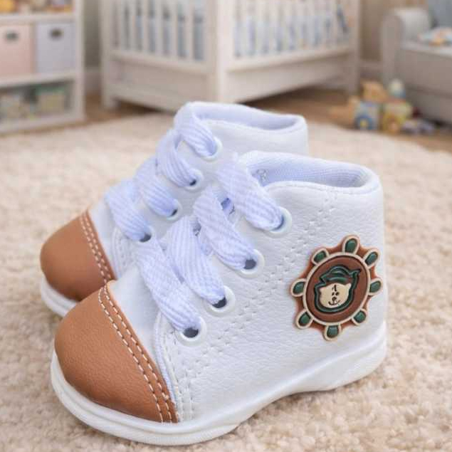 Tenis de Menino Recem Nascido Cano Alto Marinheiro Super Estilo em Oferta na Shopee
