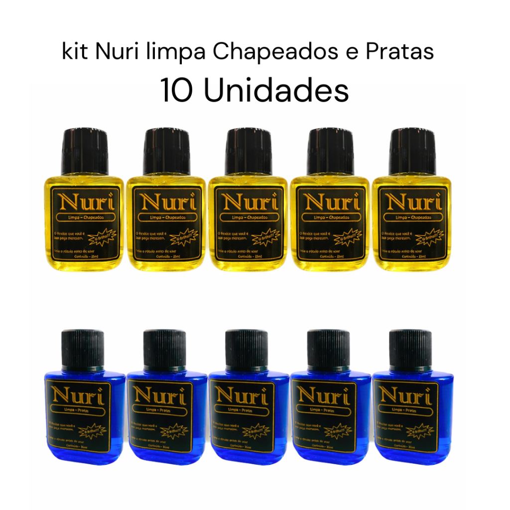 Kit Nuri limpa Chapeados e Pratas Original - 10 Unidades em Oferta na Shopee