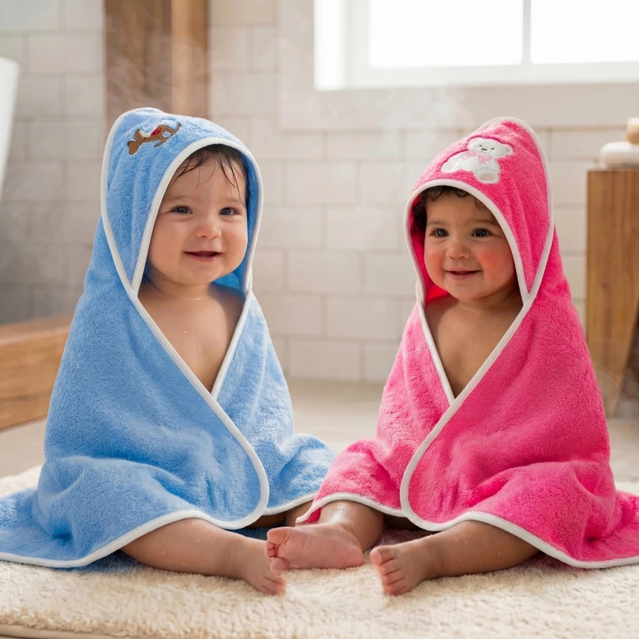 Kit 3 Toalha Bebê com Capuz Felpuda 60x 60cm - Pós-Banho Infantil Macia Premium em Oferta na Shopee