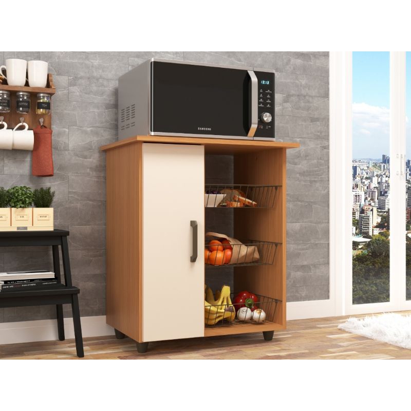 Fruteira Luna 1 Porta 3 Cestas Móveis Sul Moveis Sul — R$ 279,90 em Shopee