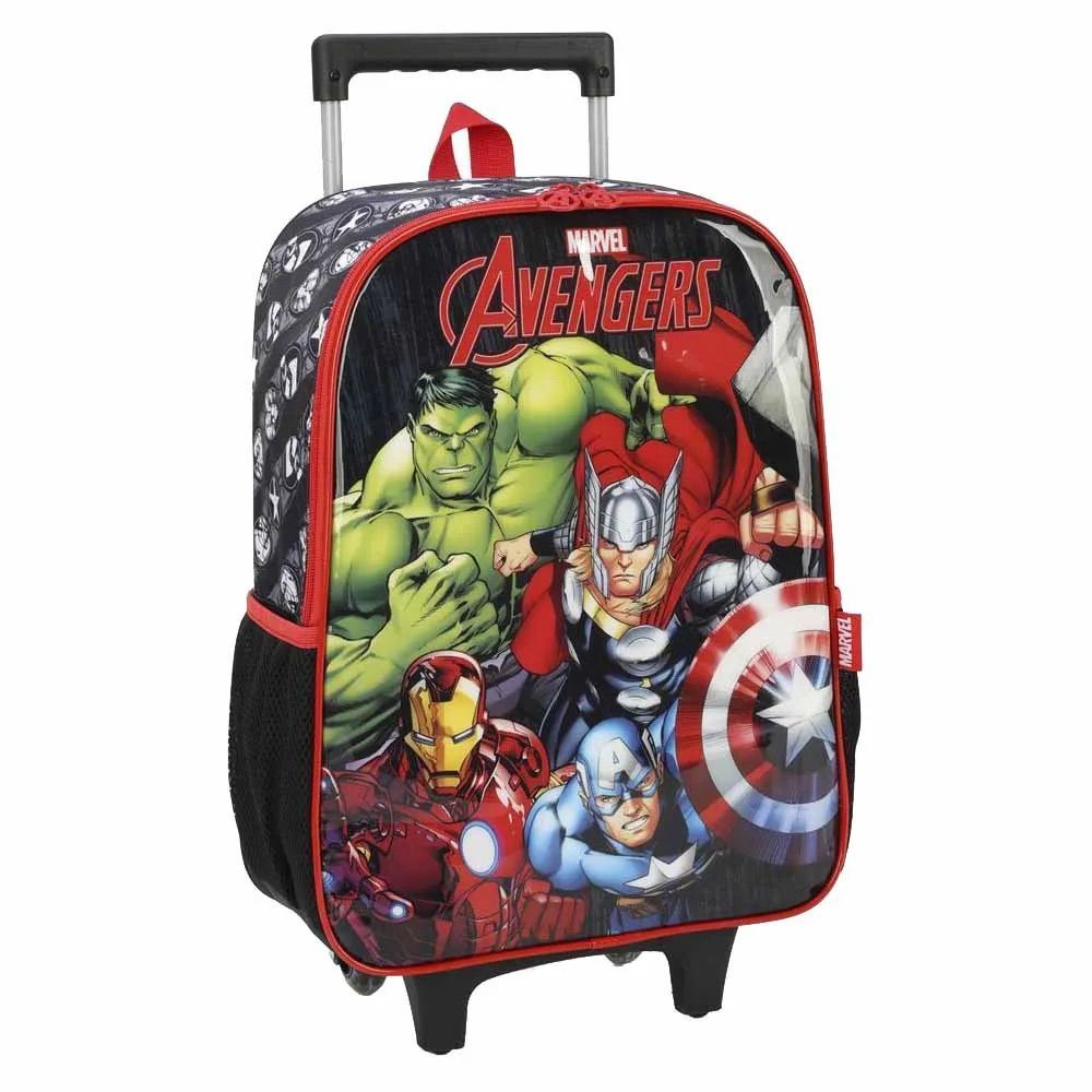 Mochila dos Vingadores Marvel com Rodinhas + Alça Costas Escolar em Oferta na Shopee