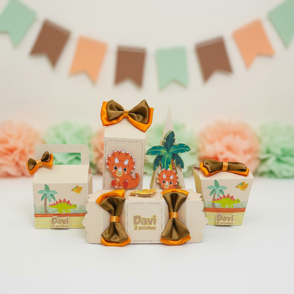 Lembrancinha Personalizada Dinossauro Baby- kit festa infantil - Mimos para festa