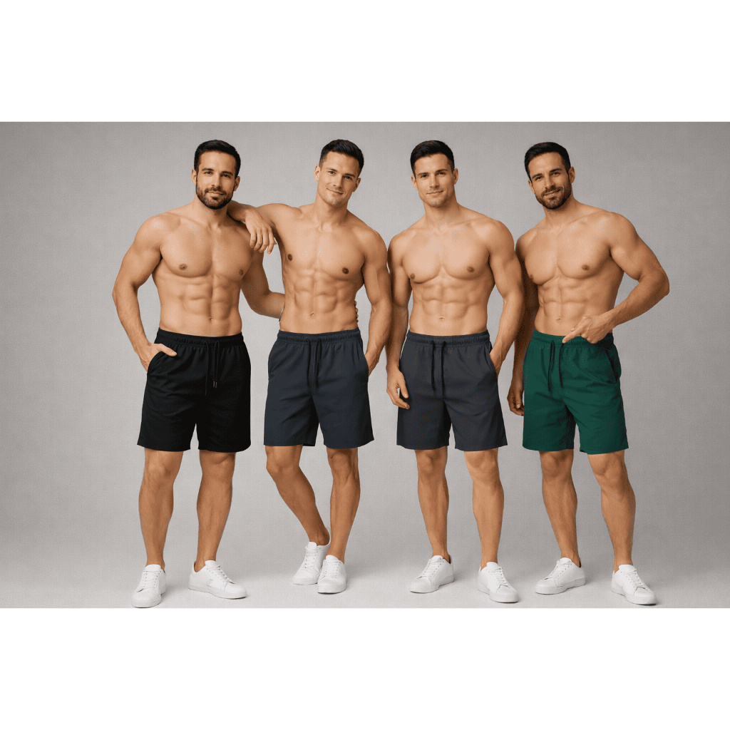 Short TACTEL c/Elastano Masculino - Bermuda básica Lisa, Praia, Leve, Confortável, Treino, Academia