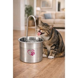 Fonte Bebedouro para Gatos Bivolt Automático Alumínio 2 litros Água em Oferta na Shopee
