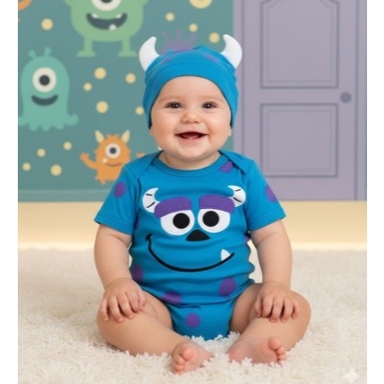 Body Temático Infantil Bebê Mesversário - Sullivan Monstros S.A Body bodi bory bori Banho de Sol Monstros sa Sulivan em Oferta na Shopee