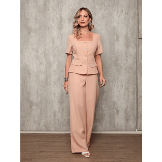 Conjunto Feminino Luxo Colete e Calça - Alfaiataria em Oferta na Shopee