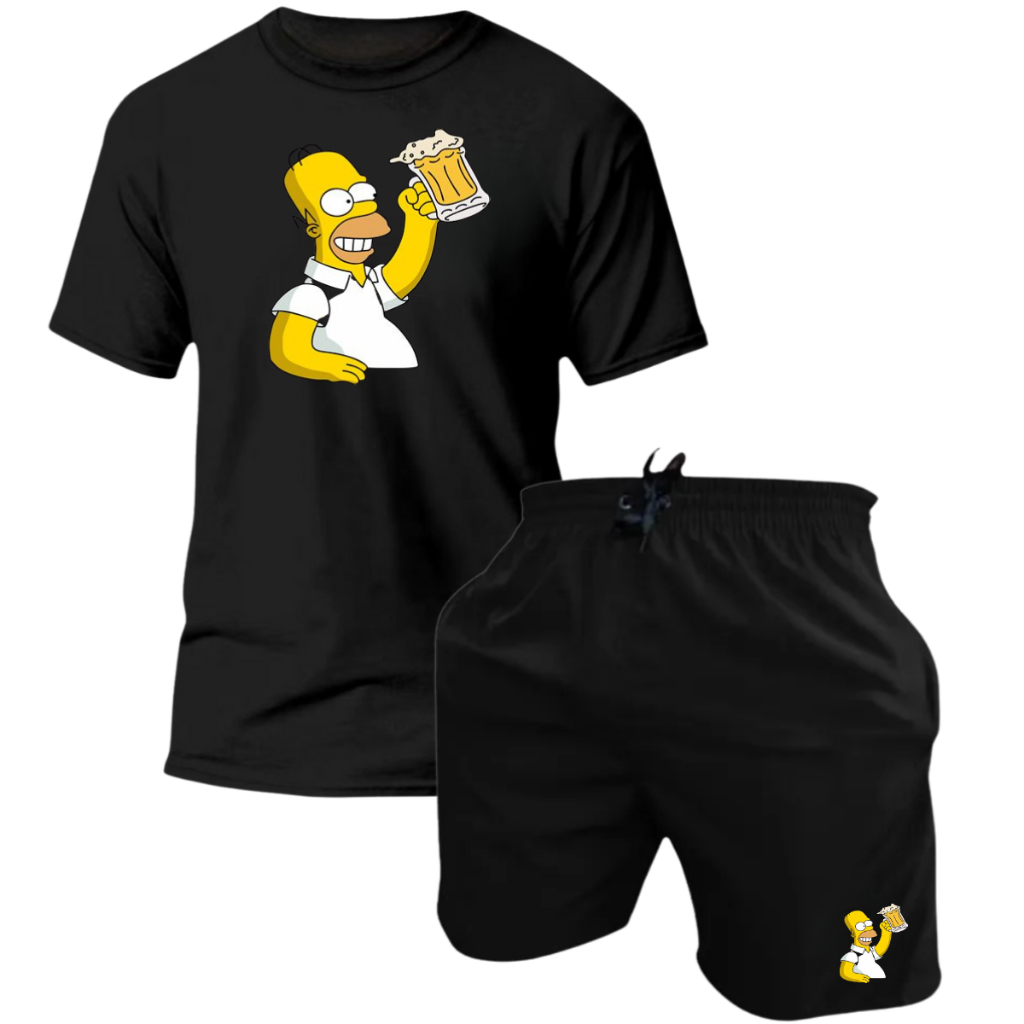 Kit Camisa e Bermuda Tactel Lançamento Estampada