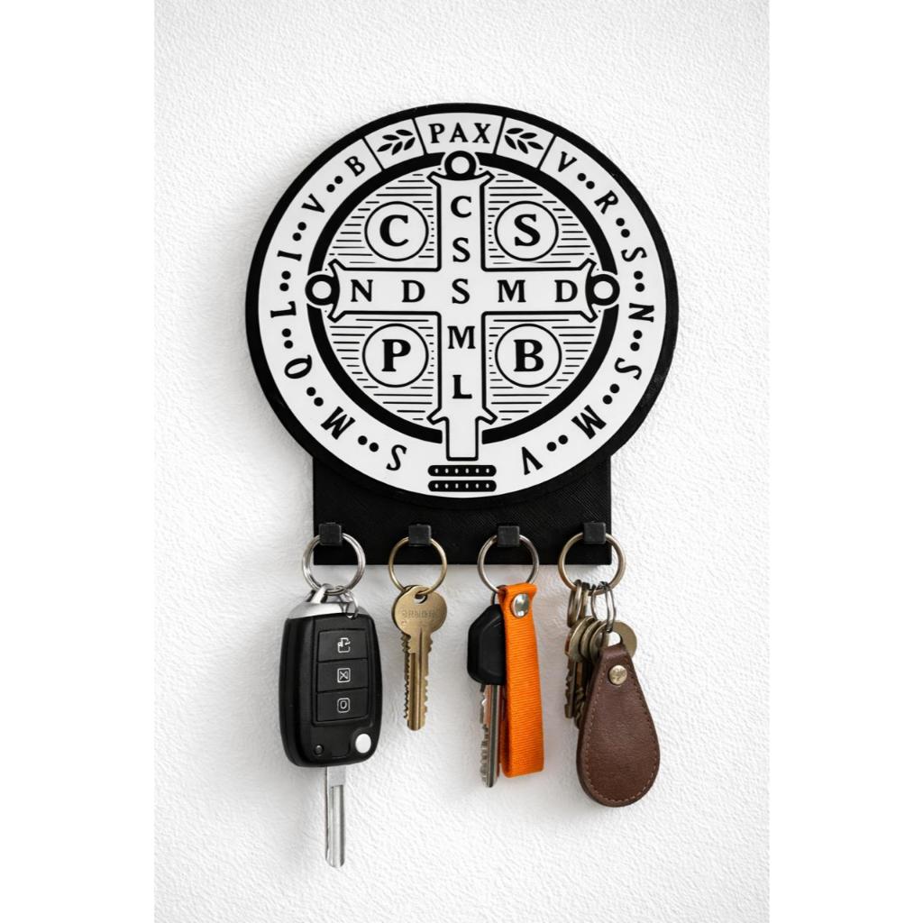 Porta-Chaves São Bento - Decorativo Religioso em Oferta na Shopee
